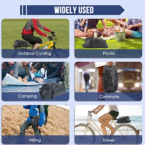 Waterproof Bike Trunk Bag - 9.5L Capacity