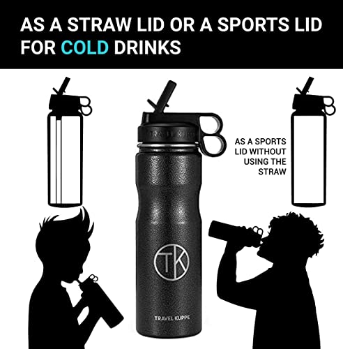 Kuppe Vacuum Insulated Cycling Water Bottle - Straw/Sip Lid