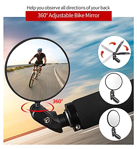 Adjustable Bicycle Rearview Mirror for Handlebar Mounted