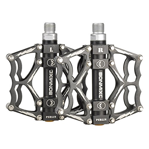 BONMIXC Flat Mountain Bike Pedals - Black