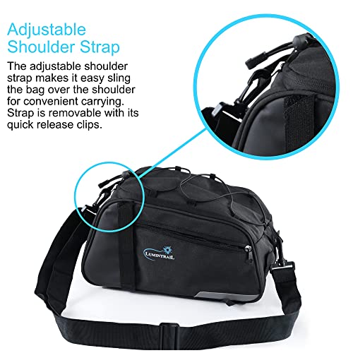 8L Durable Bike Trunk Bag with Secure Attachments