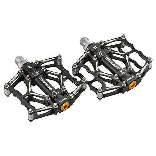 BONMIXC Flat Mountain Bike Pedals - Black