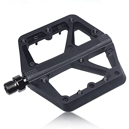 MTB Bike Pedals, Non-Slip Lightweight Nylon Composite Mountain Bike Pedals, Road Bike Pedals for BMX MTB 9/16" DU Bearing Bike Platform, Durable Bicycle Pedals with Cleats（1 Pair）