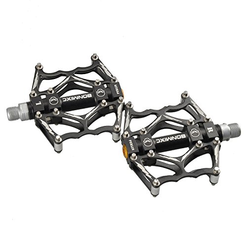 BONMIXC Flat Mountain Bike Pedals - Black