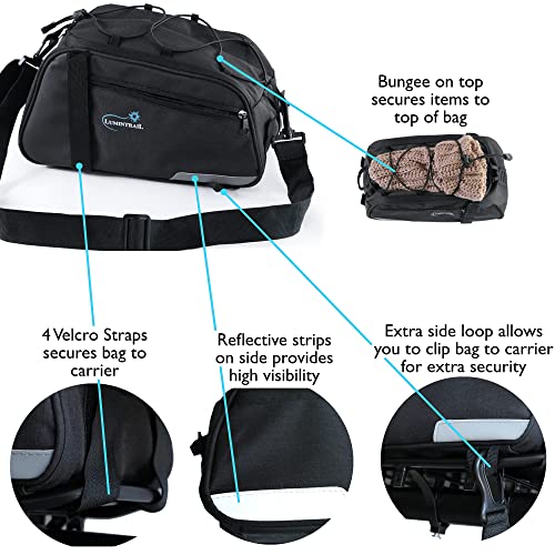 8L Durable Bike Trunk Bag with Secure Attachments