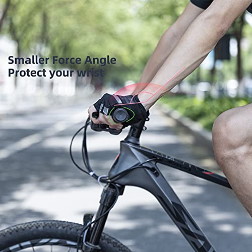 Rock BROS Mountain Bike Grips Handlebar Grip Bicycle Handlebar Grips Bike Handle Grips Double Aluminum Clamp Lock On Grips for MTB BMX Mountain Bike Handle Bar Ends Black Red