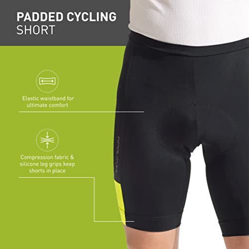 PEARL IZUMI Men's 9" Escape Quest Cycling Shorts, Padded & Breathable with Reflective Fabric, Black, Large