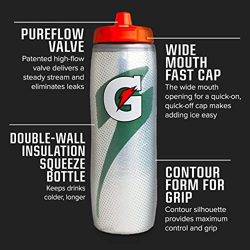 30oz Gatorade Insulated Squeeze Bottle - Silver
