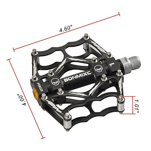 BONMIXC Flat Mountain Bike Pedals - Black
