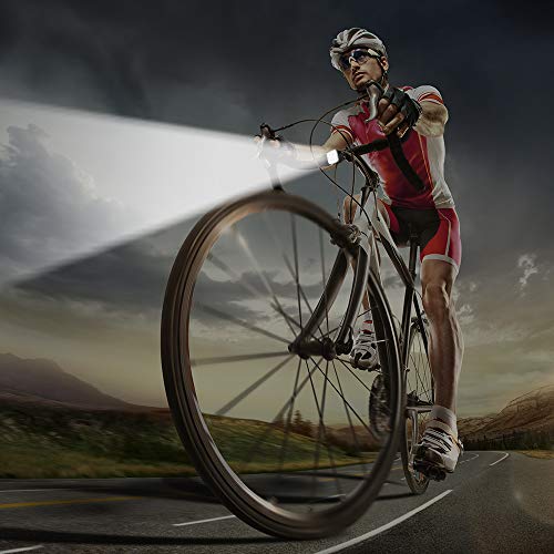 Akale Bike Lights Set, Rechargeable, Waterproof, 4 Modes