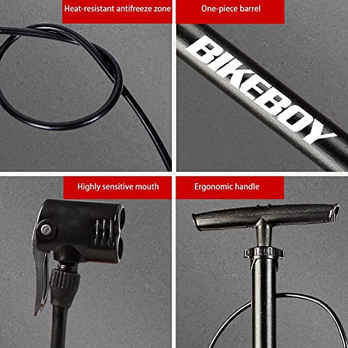 GYTOO Portable High Pressure Bicycle Pump, Sturdy Durable, High Pressure Reliable Vertical Air Pump, for Motorcycle, Electric Car, Mountain Bike