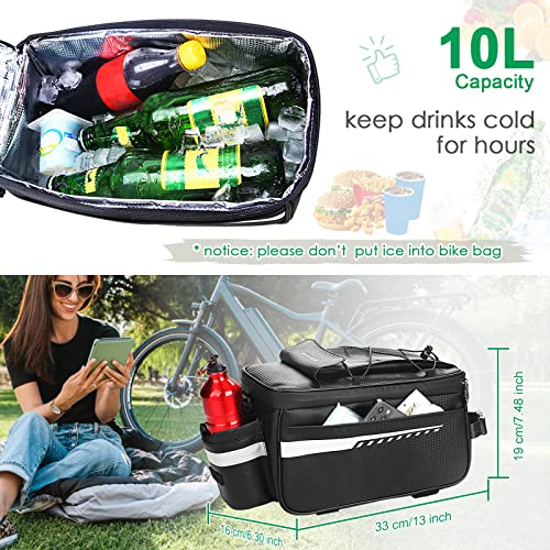 Insulated Bike Rear Rack Cooler Bag - 10L