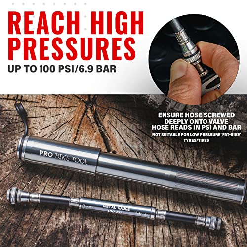 Mini Bike Pump with Gauge - 100 Psi