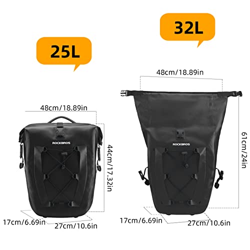 Waterproof Bike Rear Panniers for Cycling