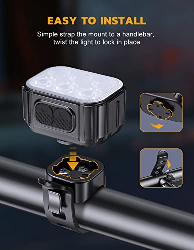 Ultra Bright Rechargeable Bike Lights Set