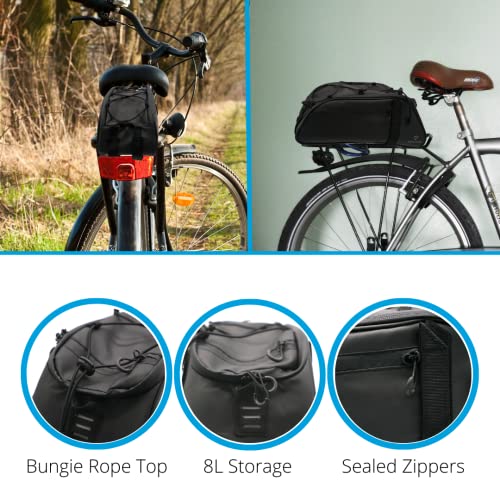 Waterproof Bike Rear Rack Pannier - 8L Capacity