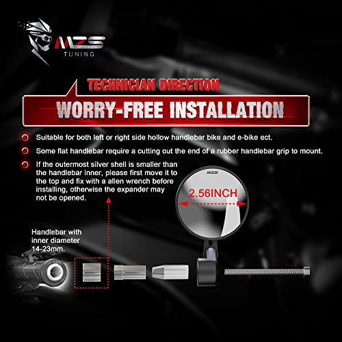 Aluminum Bar End Bike Mirror for Mountain Bicycles