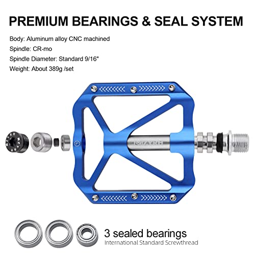 MZYRH MTB Pedals with Reflectors & Bearings