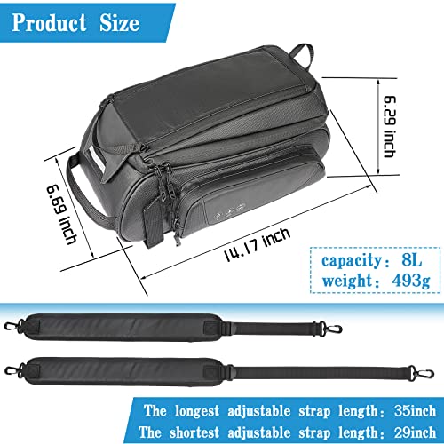 Waterproof 8L Bike Rack Rear Bag with Strap