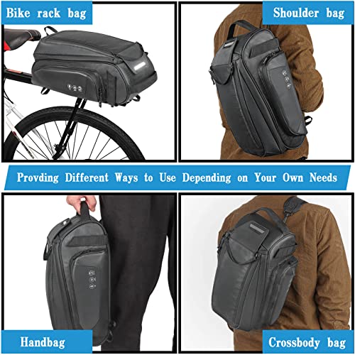 Waterproof 8L Bike Rack Rear Bag with Strap