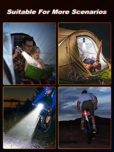 IPSXP 8500-Lumen Waterproof Bike Lights, USB-Rechargeable & 5 Modes
