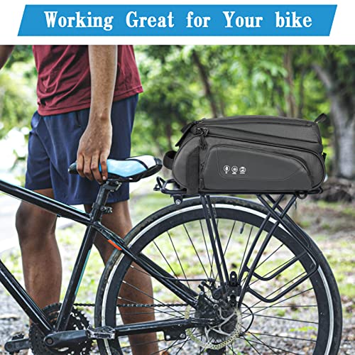 Waterproof 8L Bike Rack Rear Bag with Strap