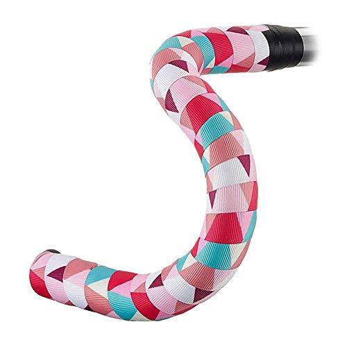 Serfas Ribbon Bicycle Handle Bar Tape (Reds/Pinks/Light Blue/Cream Triangles)