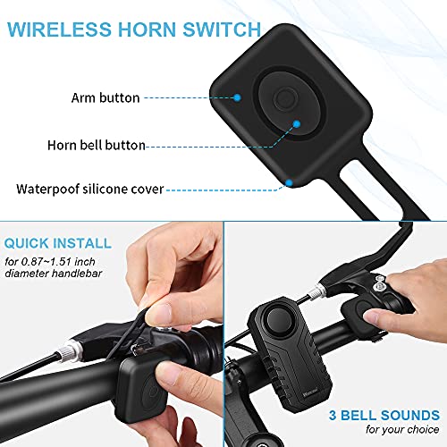 Wireless Anti-theft Bike Alarm and Horn