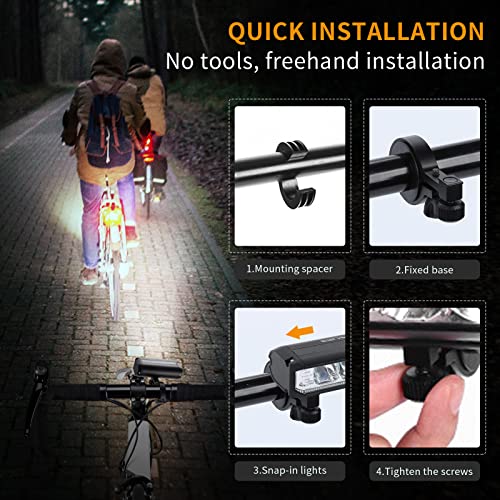 USB Rechargeable 900lm Bike Lights