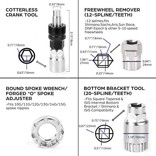 Odoland Bike Maintenance Tool Set, 26 in 1