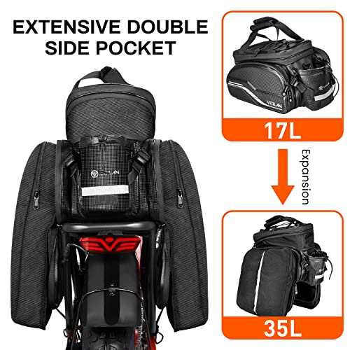 Waterproof Bike Rack Pannier with Rain Cover