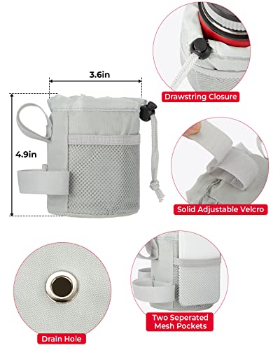 Bike cup holder with phone bag and pockets