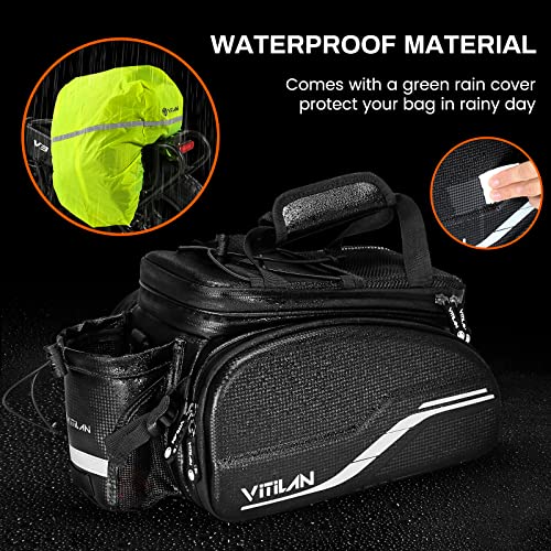 Waterproof Bike Rack Pannier with Rain Cover