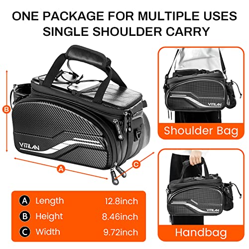 Waterproof Bike Rack Pannier with Rain Cover