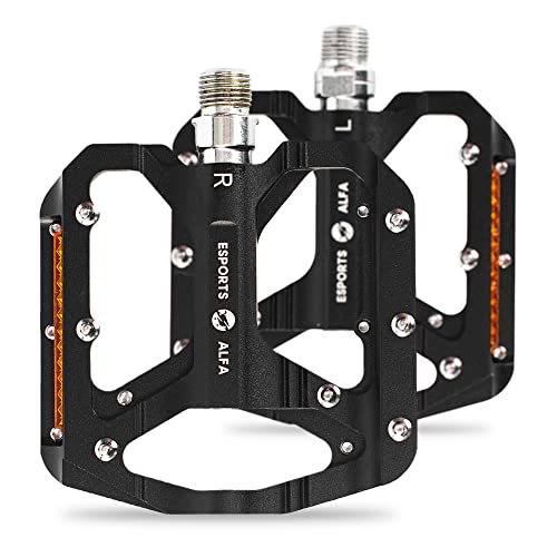 Lightweight Non-Slip Bike Pedals with Reflectors