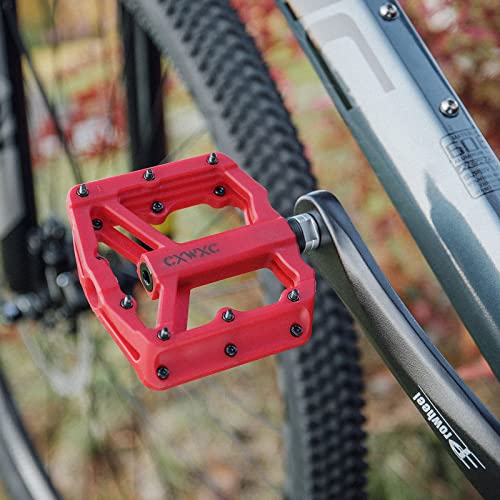 Lightweight Nylon Fiber MTB Pedals with Anti-Skid Nails
