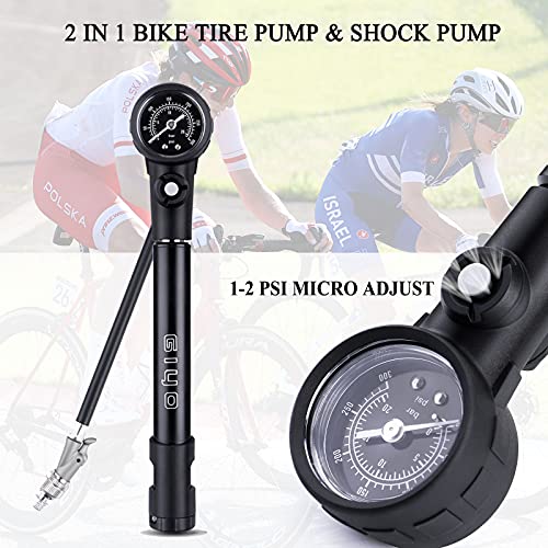 Mini 2-in-1 Bike Pump with Pressure Gauge