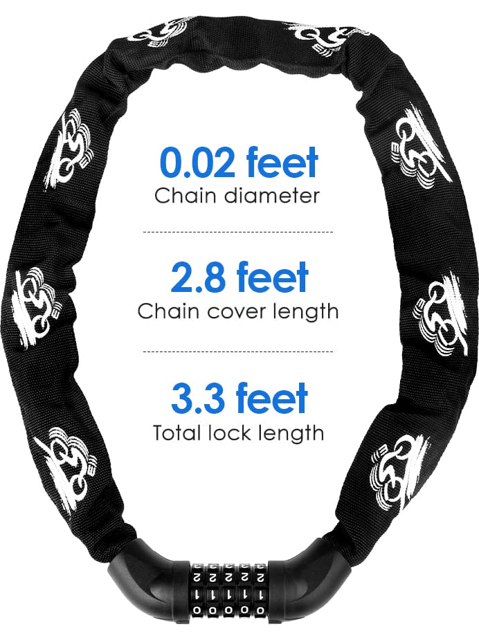 Heavy Duty Cycle Chain Lock with 5 Digits