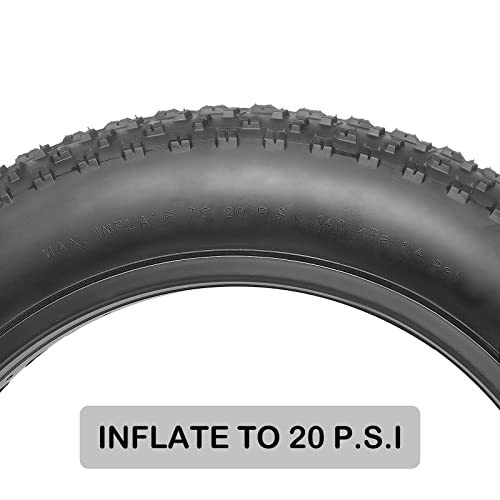 MOHEGIA Fat Tire,20 x 4.0 inch Fat Bike Tire,Folding Bead Electric Bike Tires,Compatible Wide Mountain Snow Bicycle