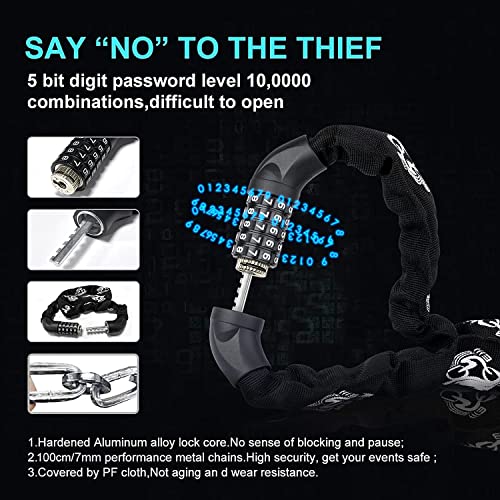 Heavy Duty Cycle Chain Lock with 5 Digits