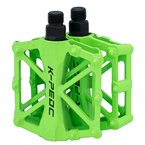 Lightweight Sealed Bearing Road Bike Pedals (Green)