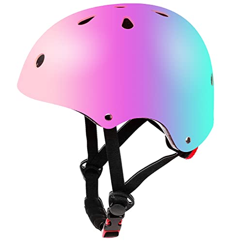 ZLEIOUY Kids Adjustable Helmet,Toddler Skateboard Helmets for Ages 2-3-5-8-14 Years Boys Girls, Multi-Sport Safety Cycling Skating Scooter Helmet