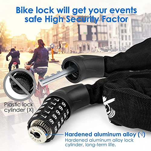 Heavy Duty Cycle Chain Lock with 5 Digits