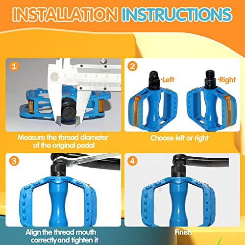 Youth Aluminum Bike Pedals - Blue