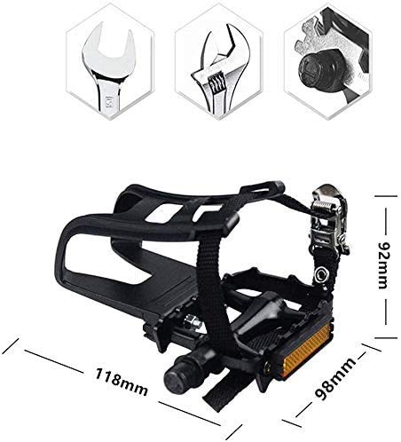 Multi-Purpose Spin Bike Pedals with Straps