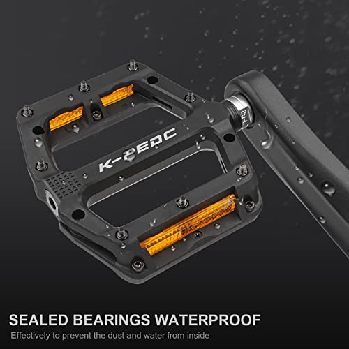 Reflective Road/MTB Bike Pedals (Black)