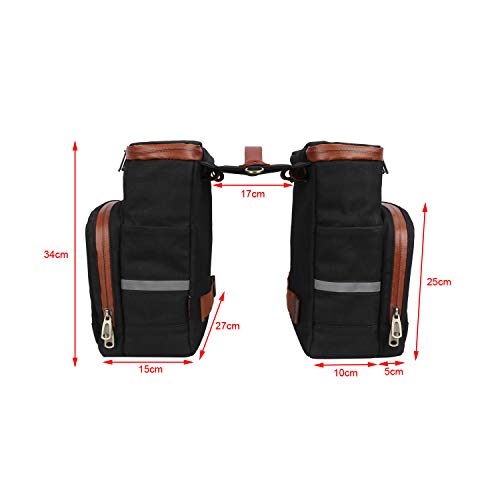 Canvas Bicycle Pannier with Insulated Trunk