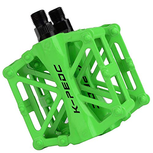 Lightweight Sealed Bearing Road Bike Pedals (Green)