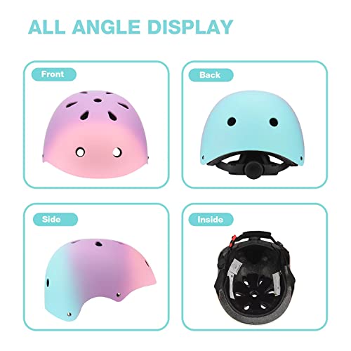 ZLEIOUY Kids Adjustable Helmet,Toddler Skateboard Helmets for Ages 2-3-5-8-14 Years Boys Girls, Multi-Sport Safety Cycling Skating Scooter Helmet