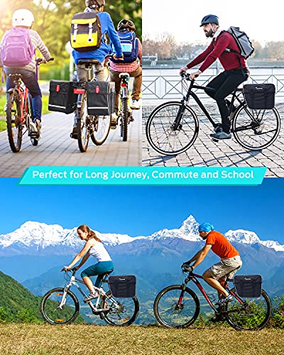 Sportneer Bike Panniers with Large Pockets & Hooks